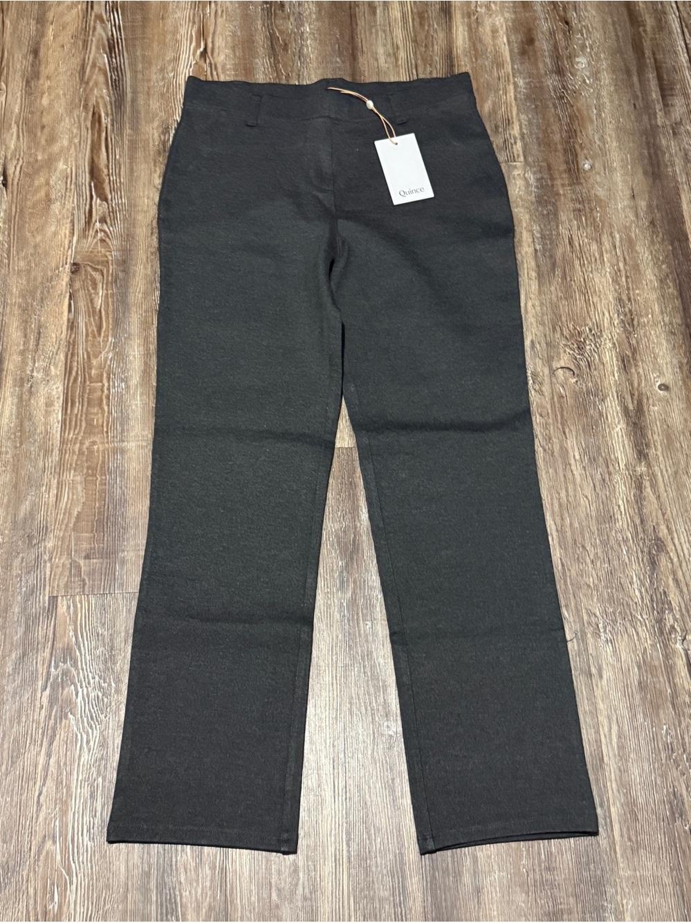Quince Ultra Stretch Ponte Straight Leg Pants Women's Small in Charcoal NWT
